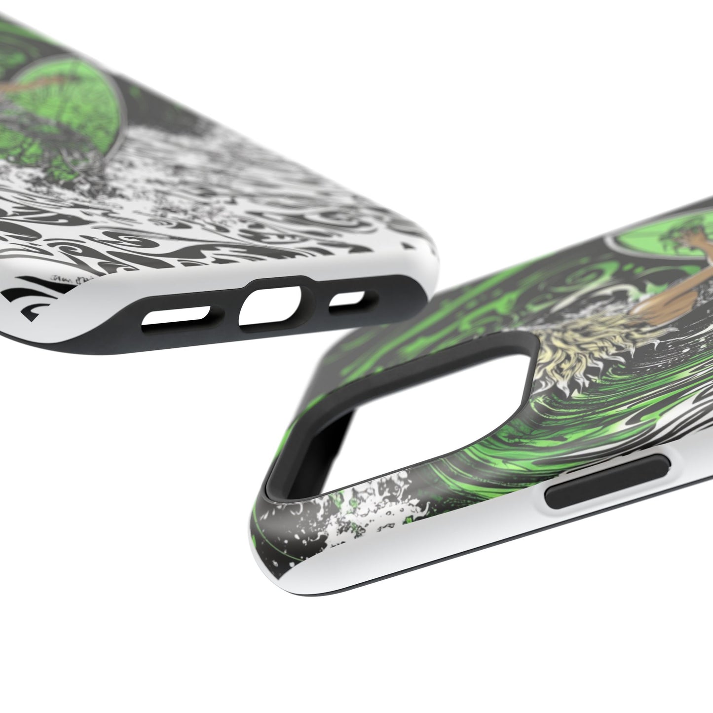 Luxurious Magnetic Wireless Charging Tough iPhone Case - "Surf's Up" by Moxie-Jay