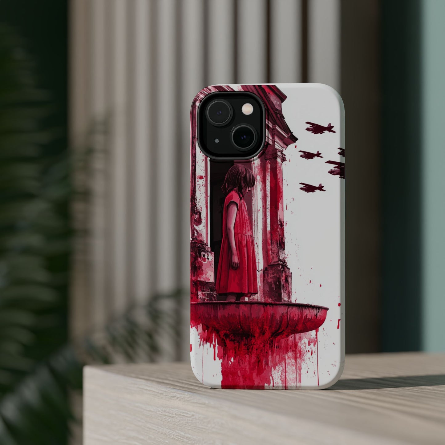 Luxurious MagSafe® Compatible iPhone Case - "Resilience in Ruins" by Moxie-Jay