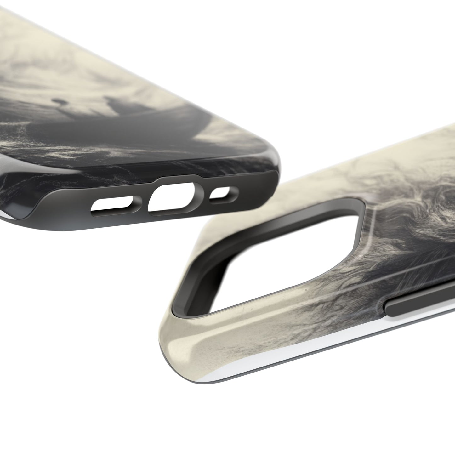 Magnetic Phone Case - Men in Boat Drawing by Moxie-Jay