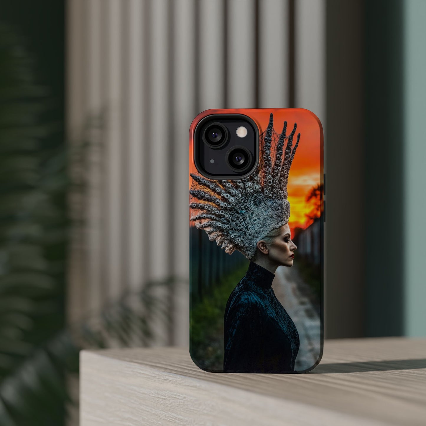 Sunset Goddess" Magnetic Wireless Charging iPhone Case by Moxie Jay