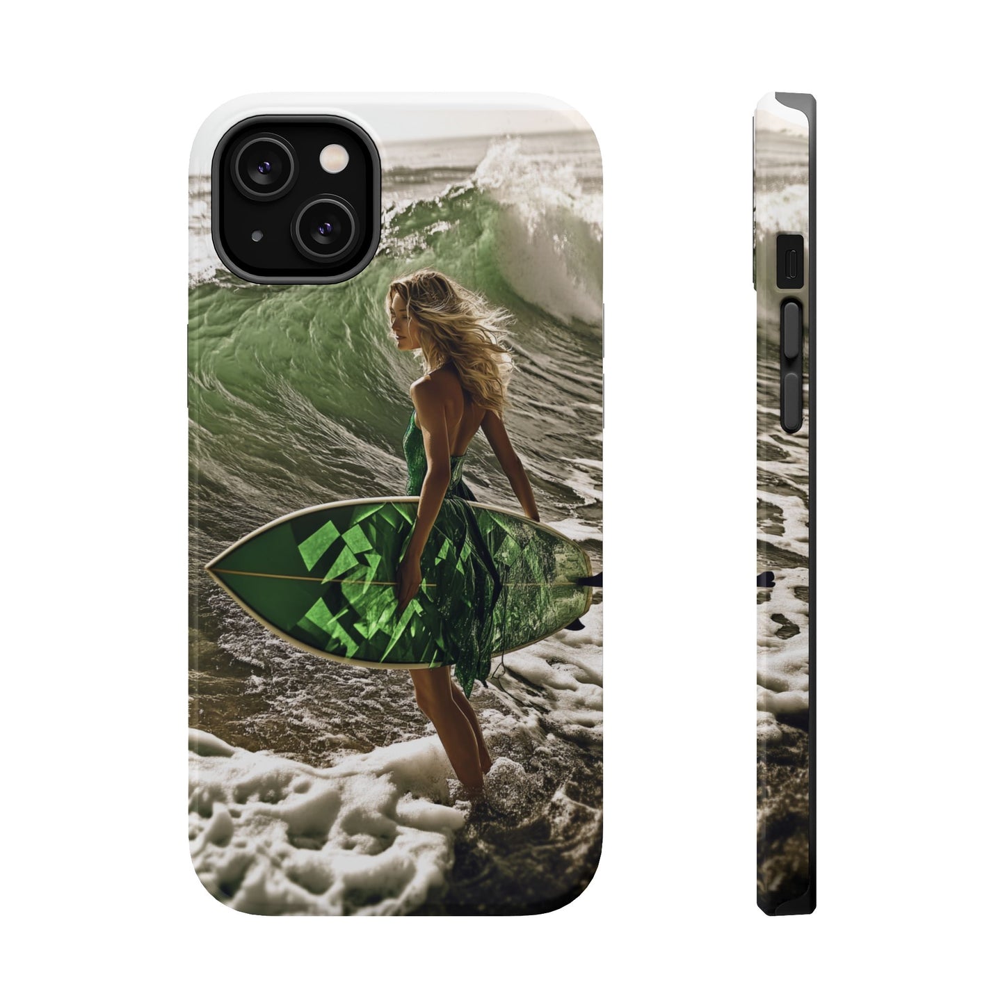 Surf's Up Chic" Luxury Magnetic Wireless Charging iPhone Case by Moxie Jay