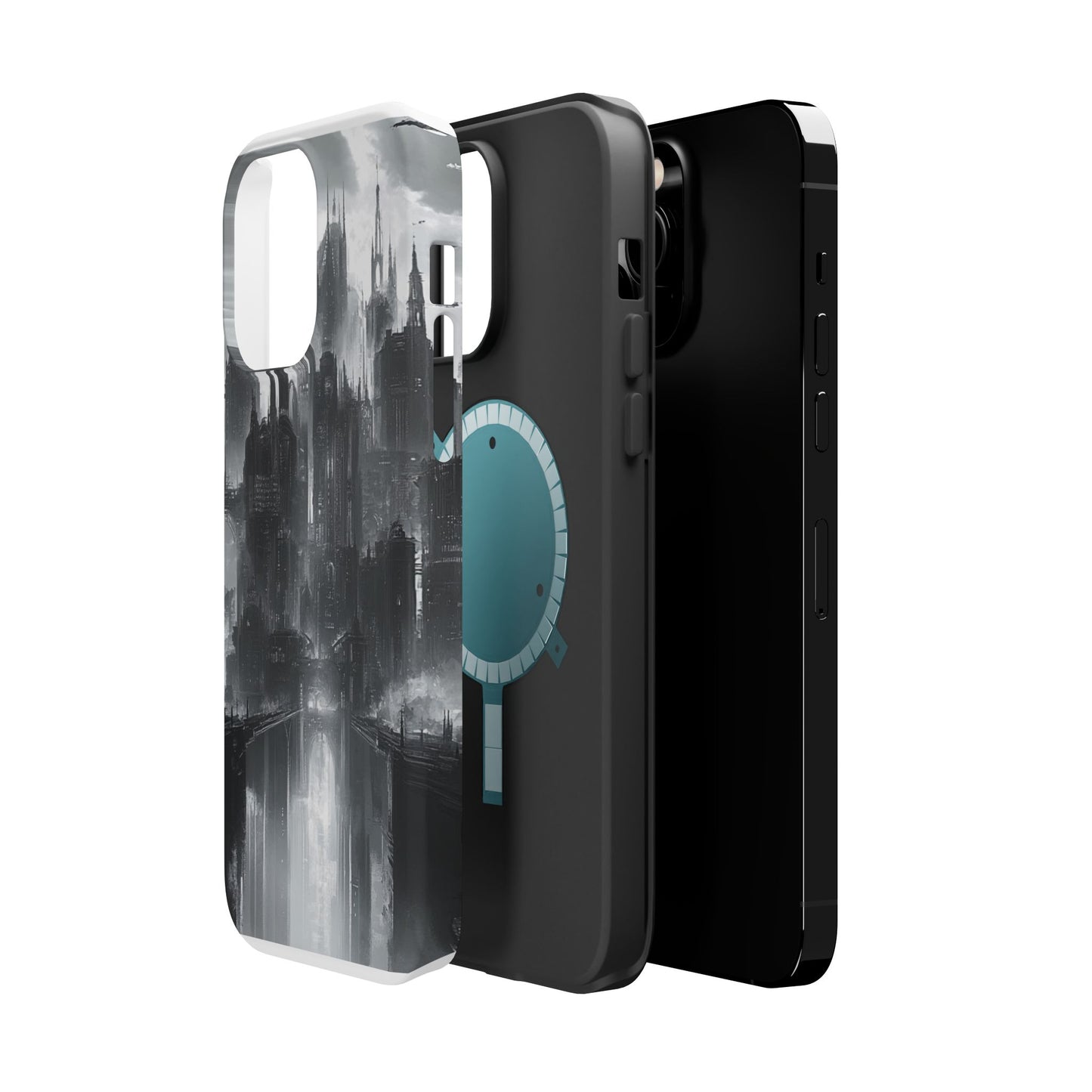 iPhone Magnetic Tough Case - Futuristic Gotham Design by Moxie Jay