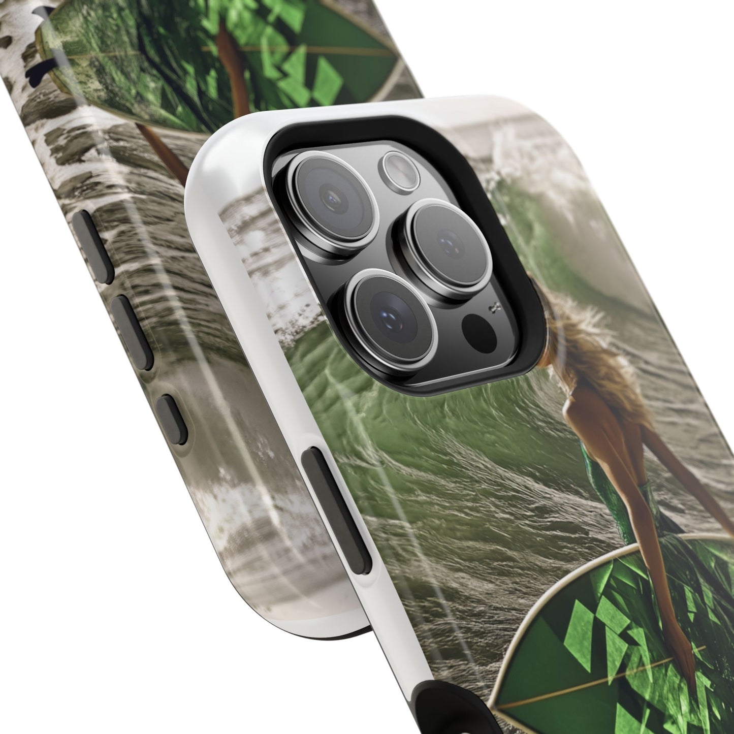 Surf's Up Chic" Luxury Magnetic Wireless Charging iPhone Case by Moxie Jay