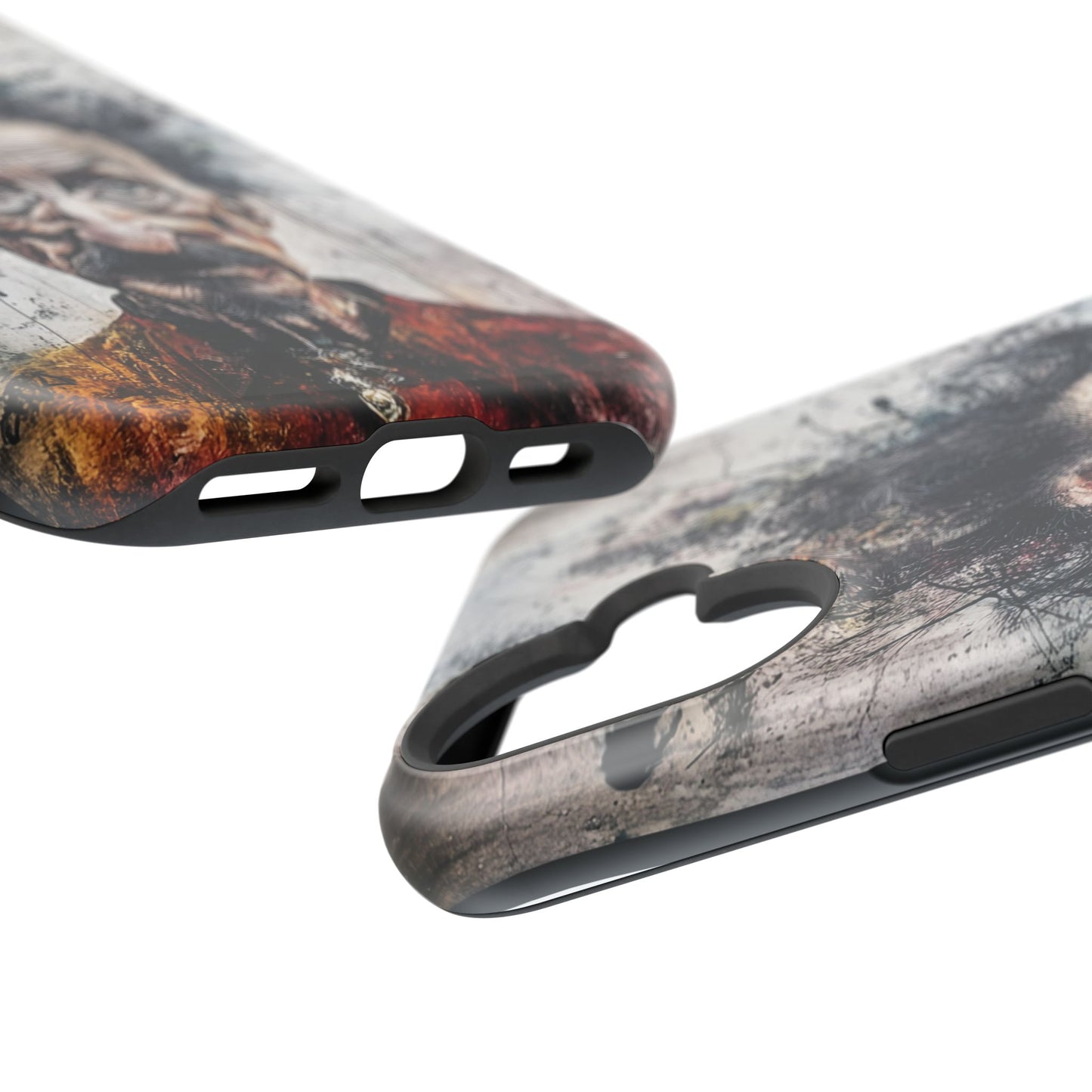 Luxurious Magnetic Wireless Charging Tough iPhone Case - "Demonic Dali" by Moxie-Jay