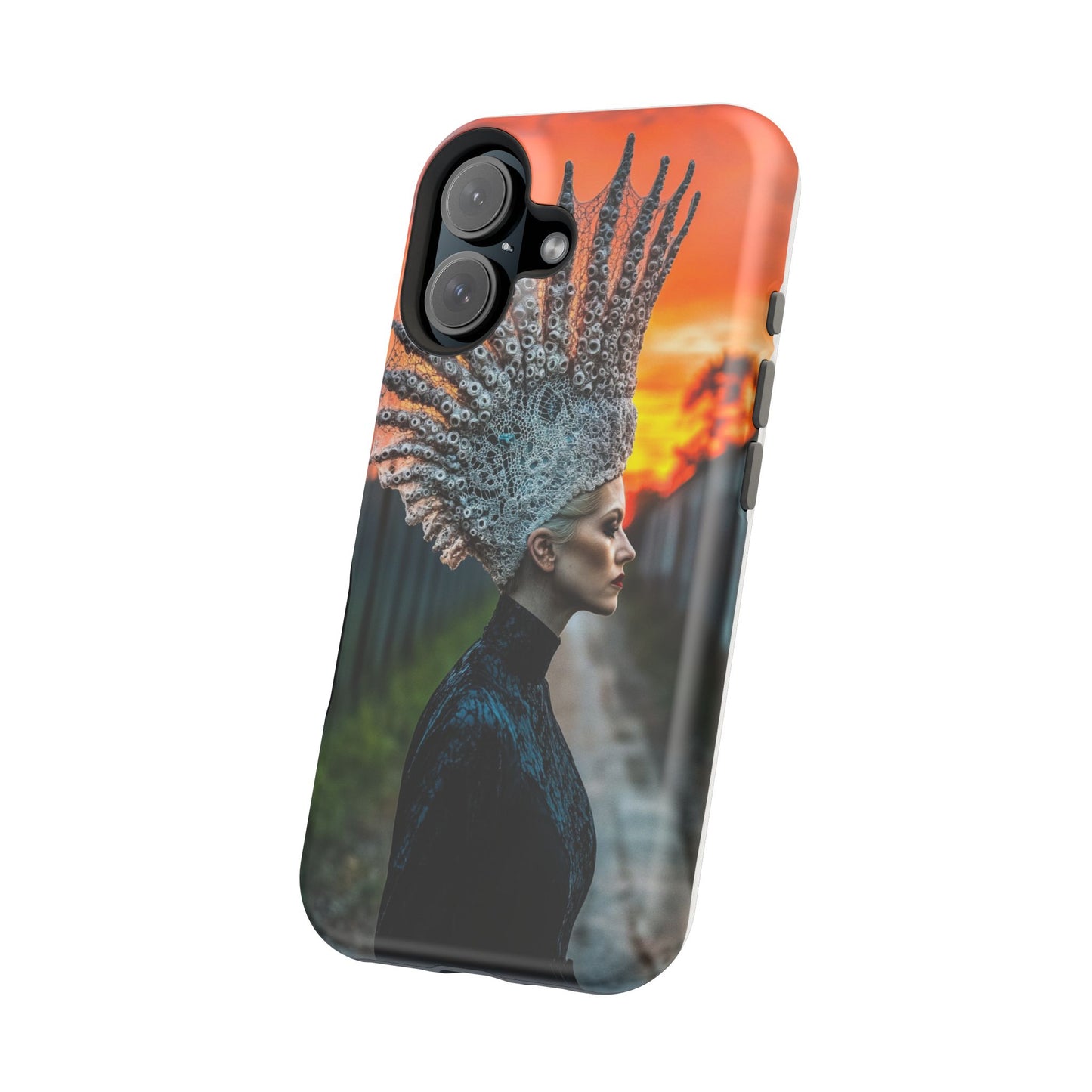 Sunset Goddess" Magnetic Wireless Charging iPhone Case by Moxie Jay