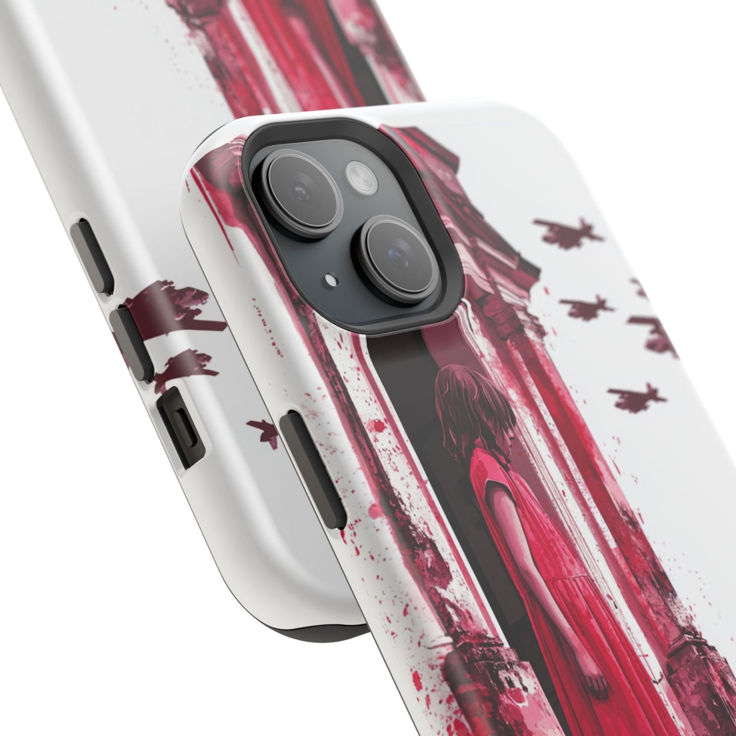 Luxurious MagSafe® Compatible iPhone Case - "Resilience in Ruins" by Moxie-Jay