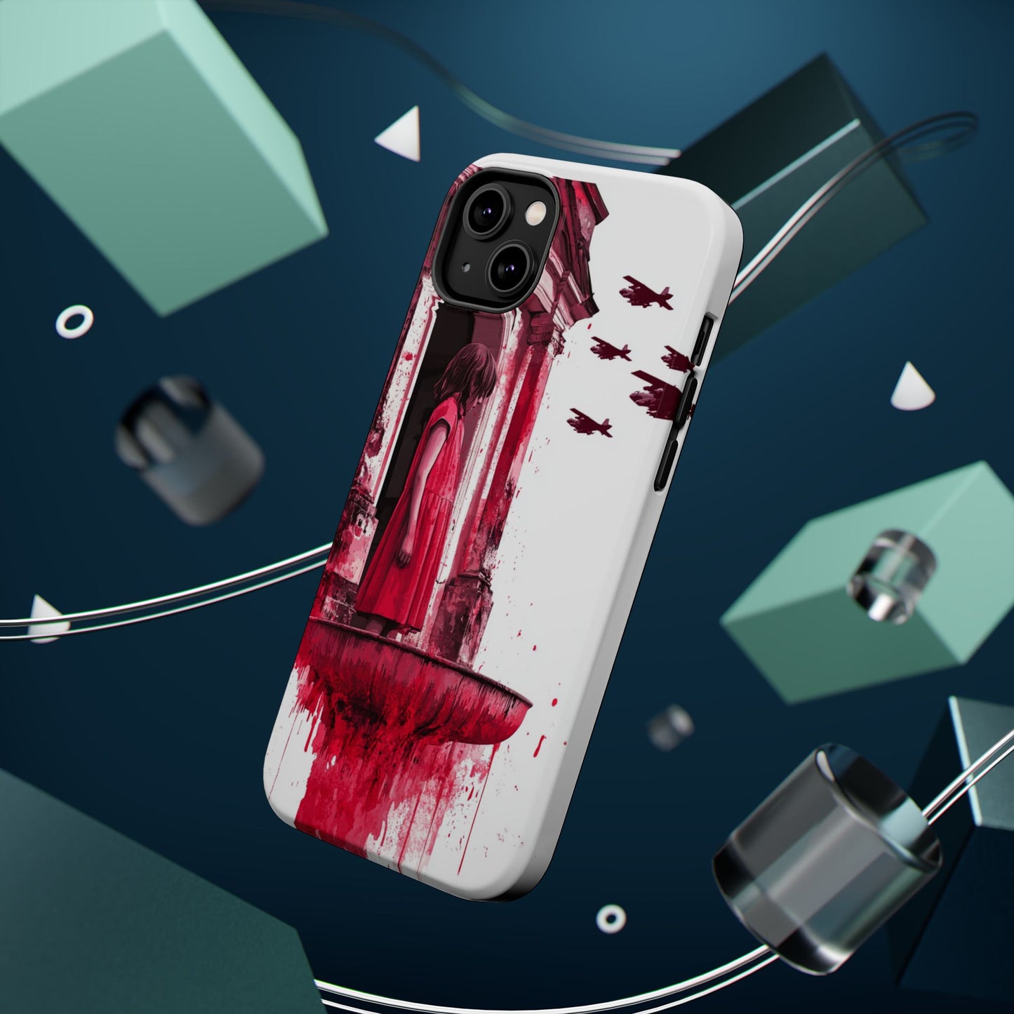 Luxurious MagSafe® Compatible iPhone Case - "Resilience in Ruins" by Moxie-Jay