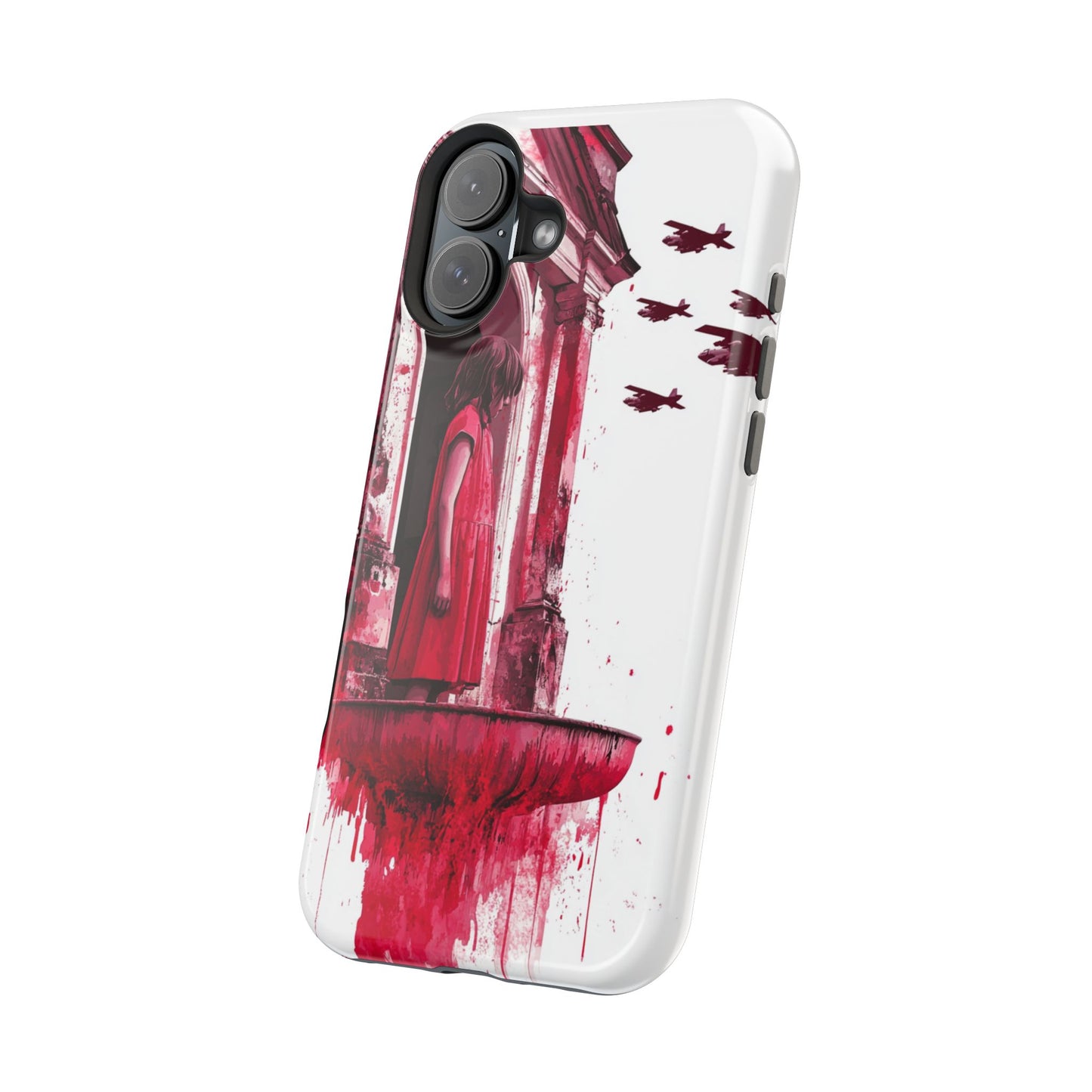 Luxurious MagSafe® Compatible iPhone Case - "Resilience in Ruins" by Moxie-Jay