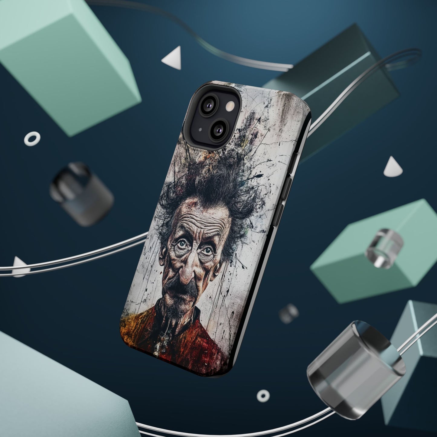 Luxurious Magnetic Wireless Charging Tough iPhone Case - "Demonic Dali" by Moxie-Jay