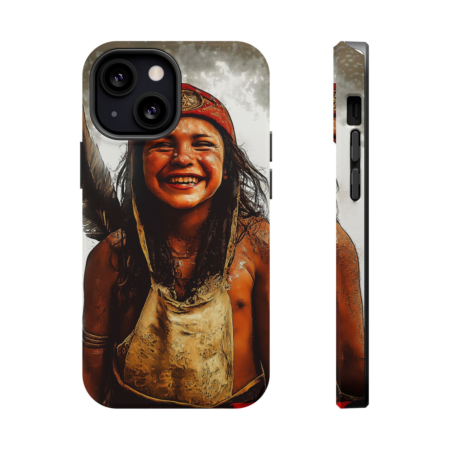 Luxurious Magnetic Wireless Charging Tough iPhone Case - Native Heritage Art by Moxie-Jay
