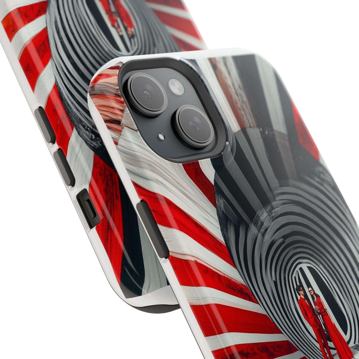 Cosmic Vortex" Luxury Magnetic Wireless Charging iPhone Case by Moxie Jay