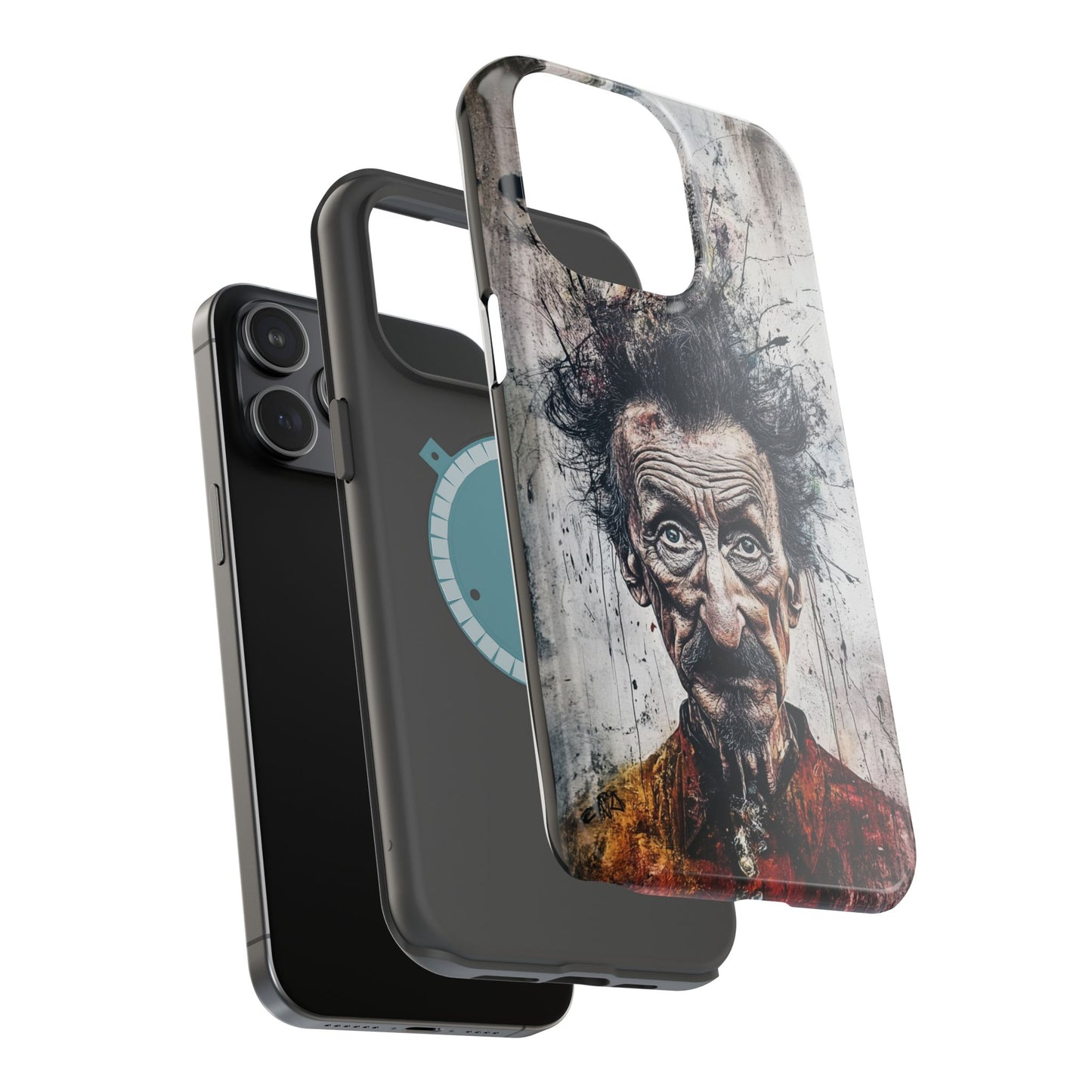 Luxurious Magnetic Wireless Charging Tough iPhone Case - "Demonic Dali" by Moxie-Jay