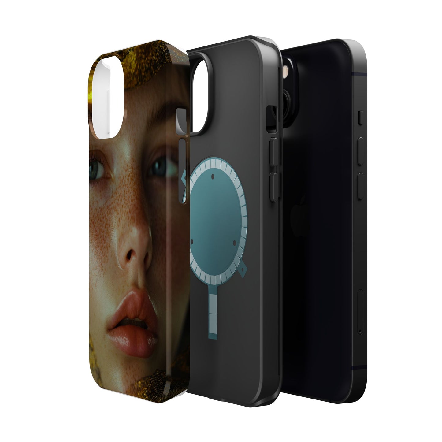Phone Case - Close Up Girl with Freckles Photography Magnetic Tough Cases