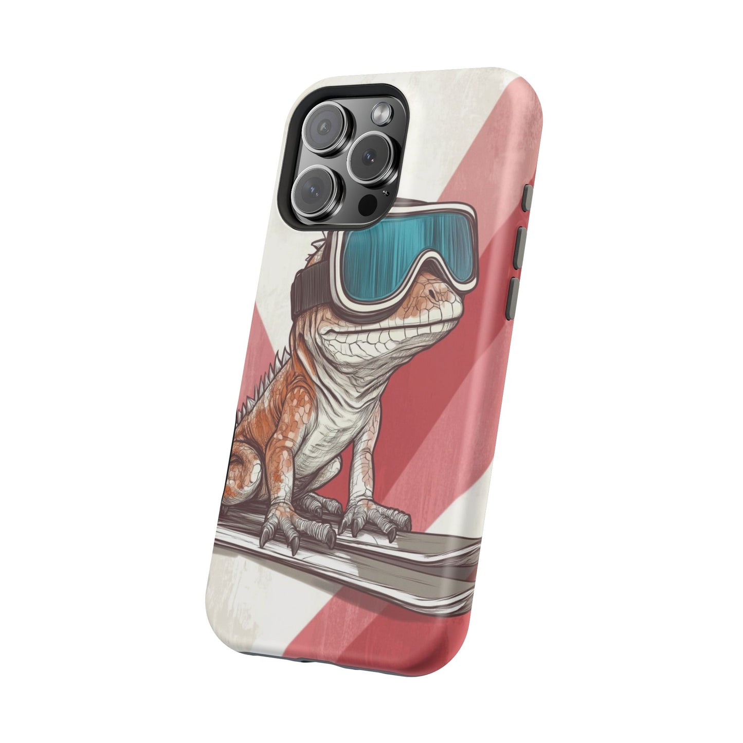 Skiing Lizard Magnetic Tough Case - Fun and Durable Phone Protection for Adventure Lovers!