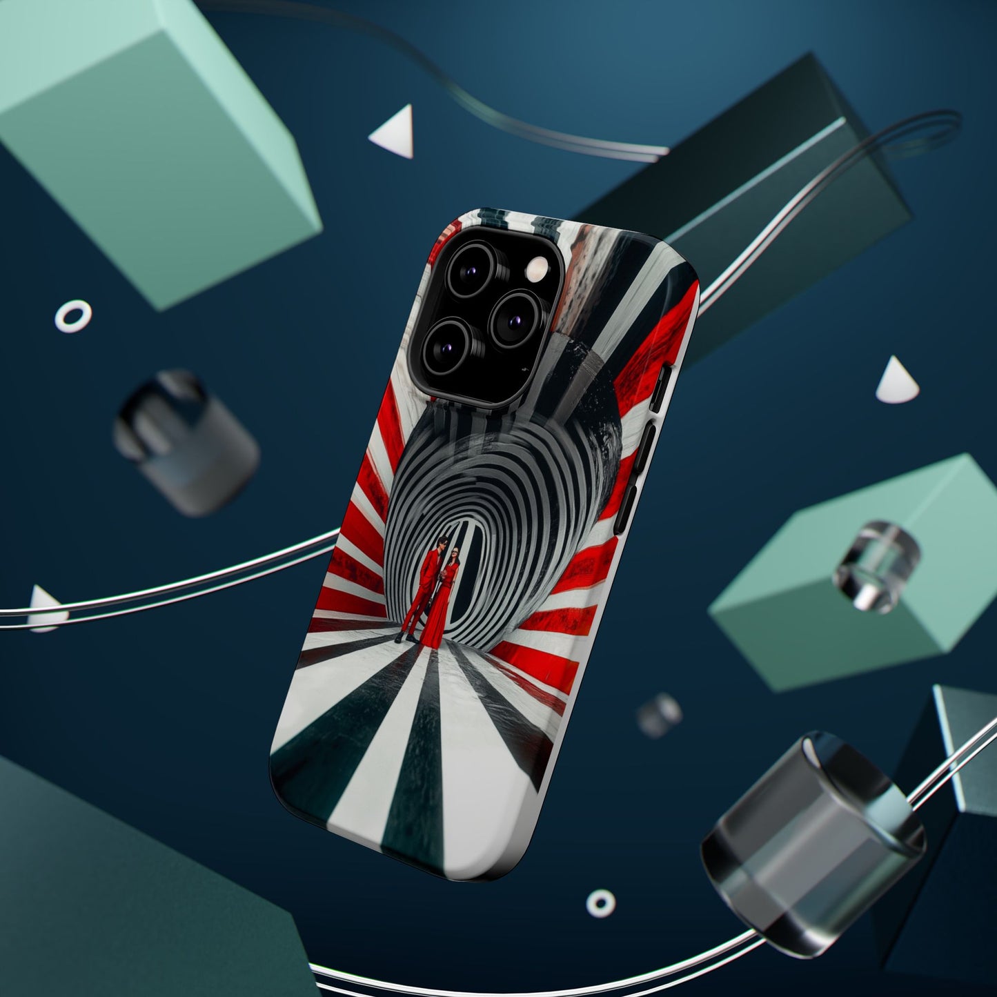 Cosmic Vortex" Luxury Magnetic Wireless Charging iPhone Case by Moxie Jay