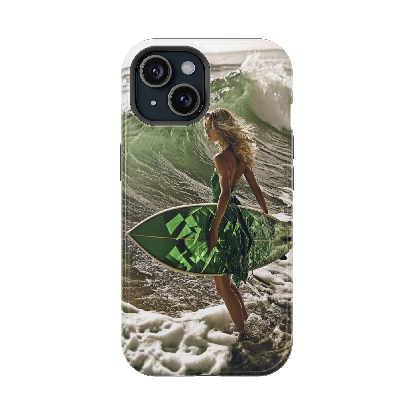 Surf's Up Chic" Luxury Magnetic Wireless Charging iPhone Case by Moxie Jay