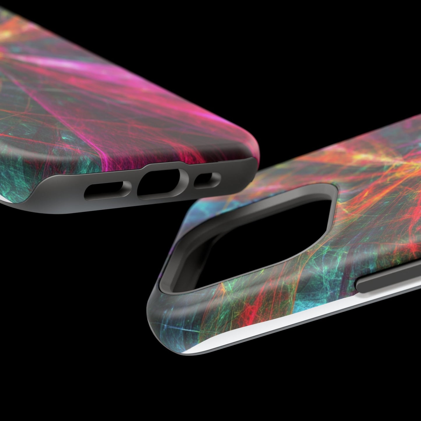 Luxurious Magnetic Wireless Charging Tough iPhone Case - “Trippy Starburst” by Moxie-Jay