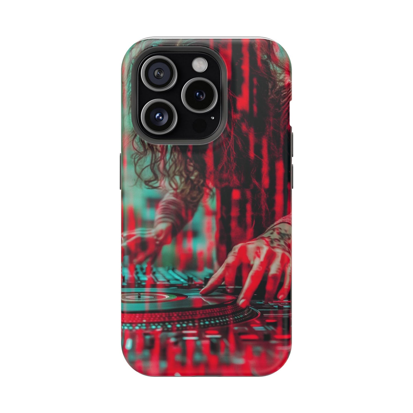 "Vinyl Virtuoso" Luxury Magnetic Wireless Charging iPhone Case by Moxie Jay