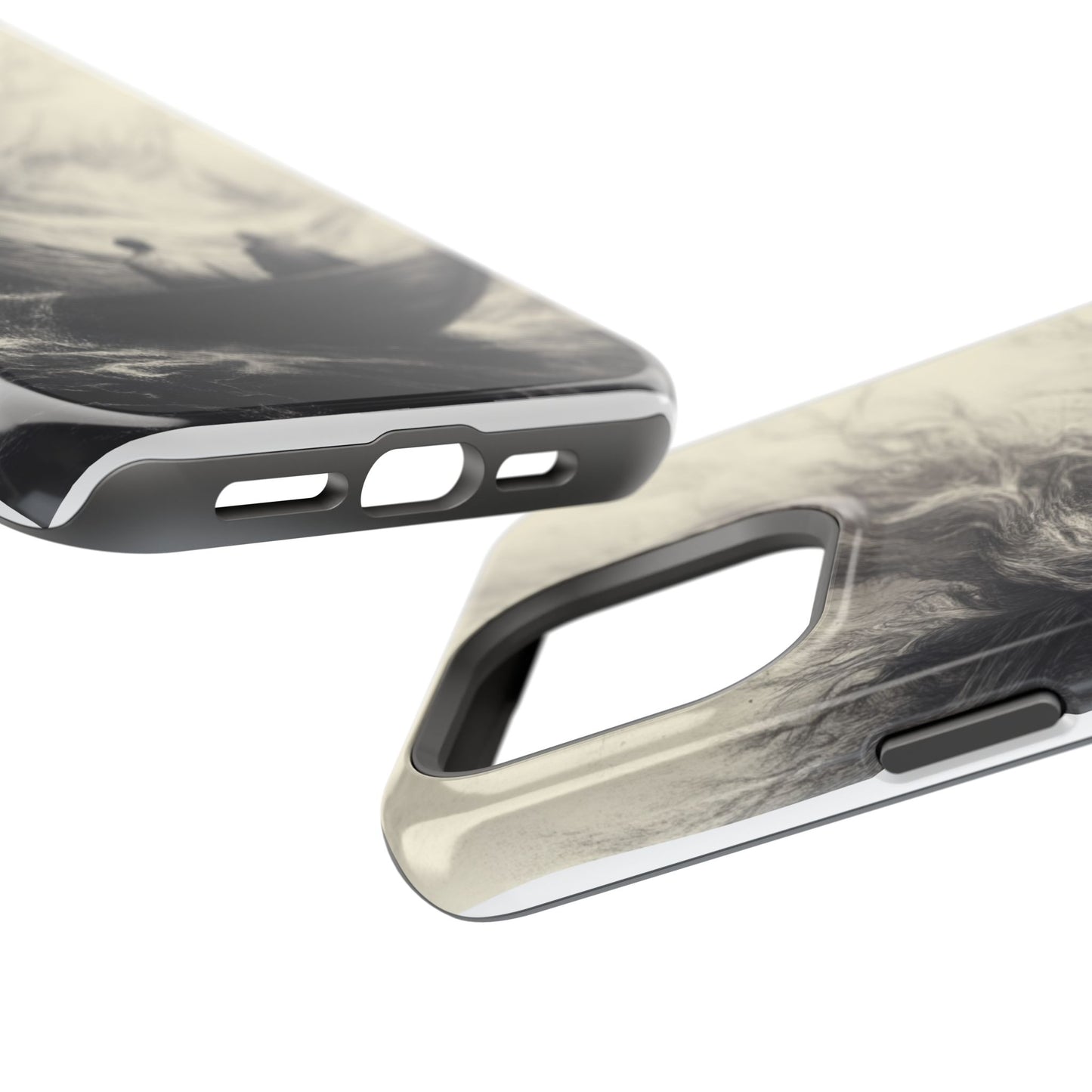 Magnetic Phone Case - Men in Boat Drawing by Moxie-Jay