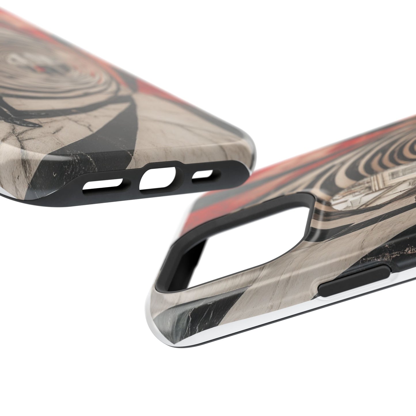 Magnetic Phone Case Abstract Man in Red Suit Jacket Luxury Wireless Charging