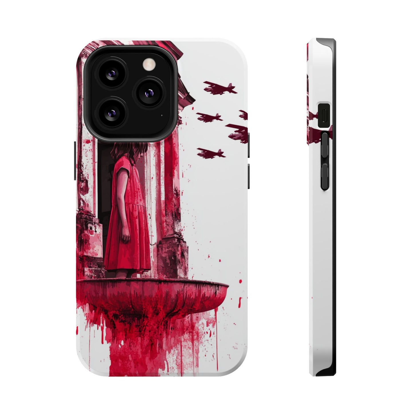 Luxurious MagSafe® Compatible iPhone Case - "Resilience in Ruins" by Moxie-Jay