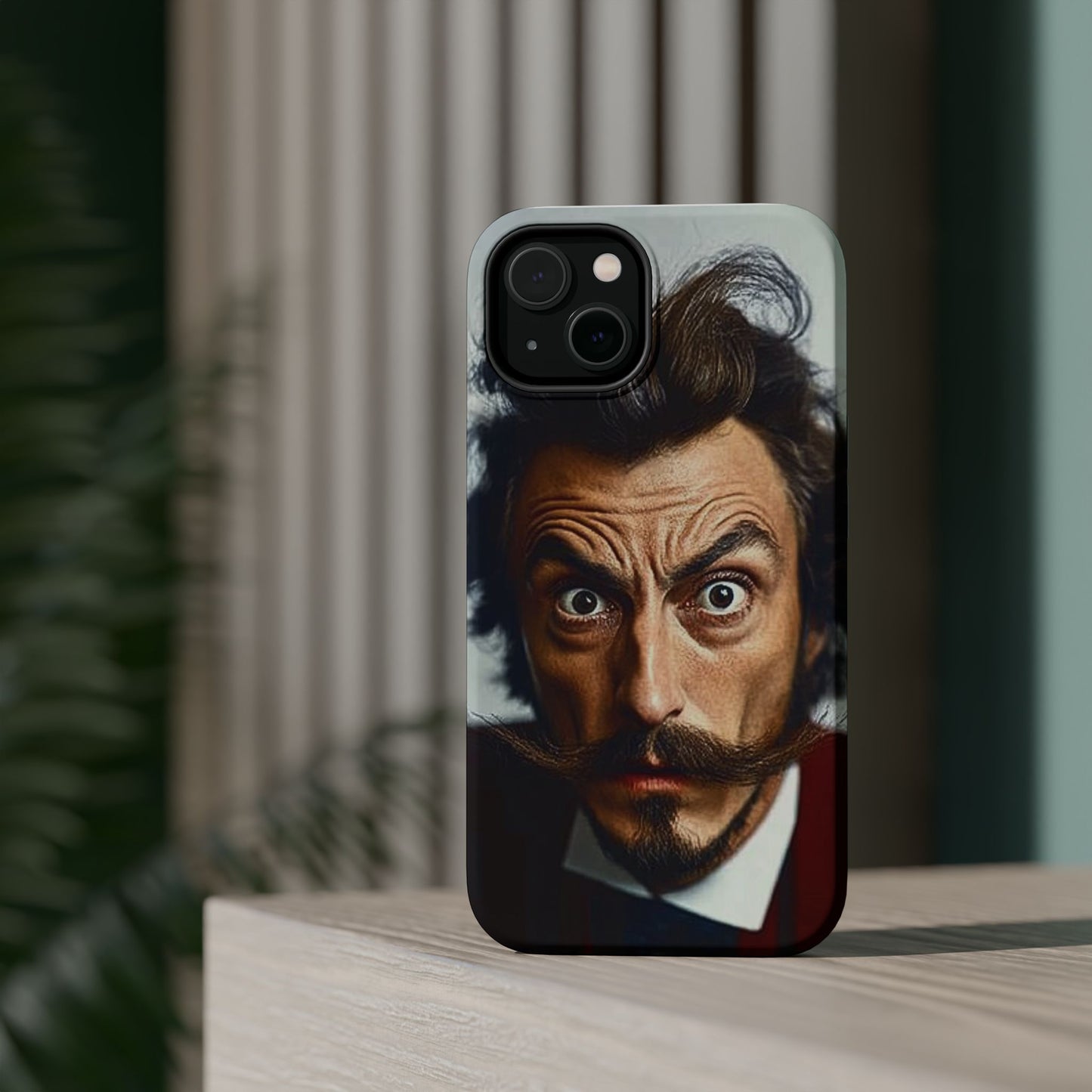 Luxurious Magnetic Wireless Charging Tough iPhone Case - “Close-Up Salvador Dali” by Moxie-Jay