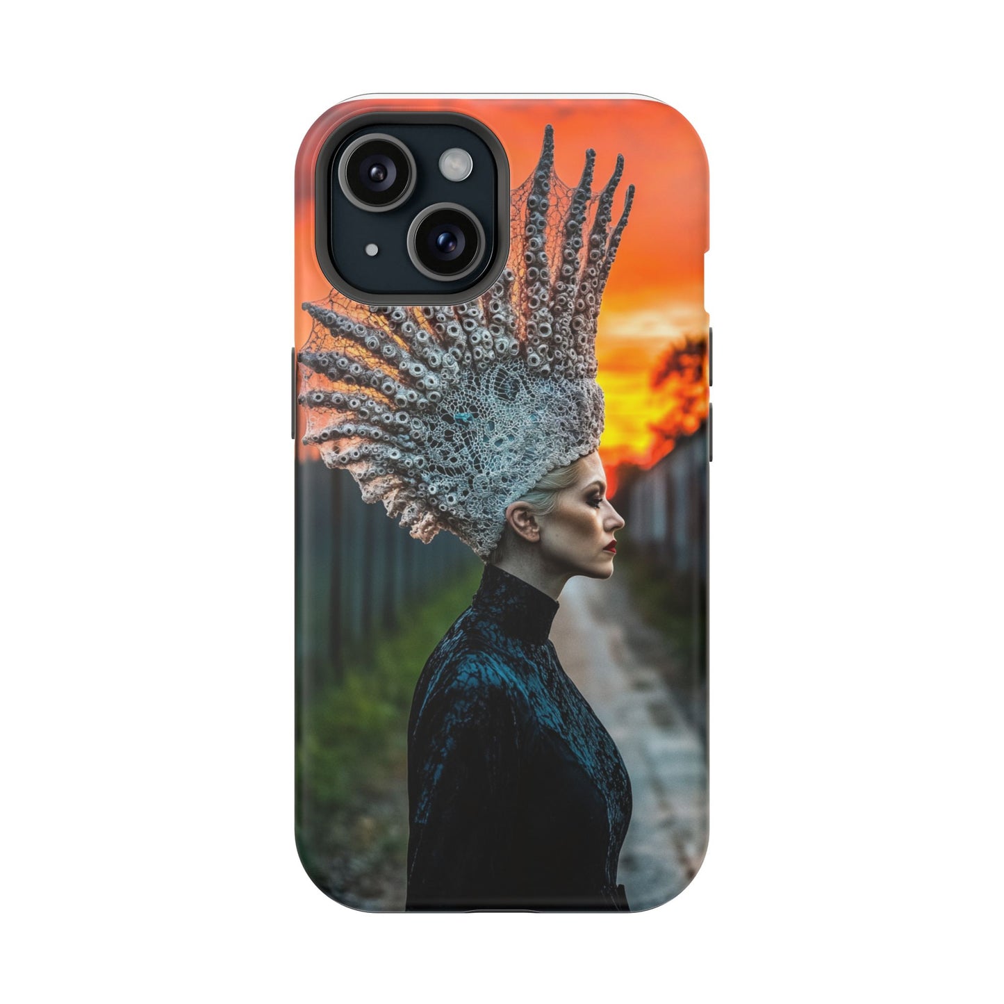 Sunset Goddess" Magnetic Wireless Charging iPhone Case by Moxie Jay