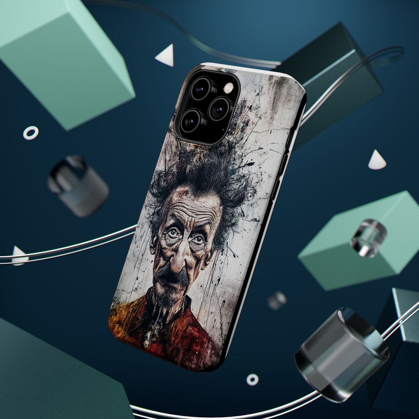 Luxurious Magnetic Wireless Charging Tough iPhone Case - "Demonic Dali" by Moxie-Jay
