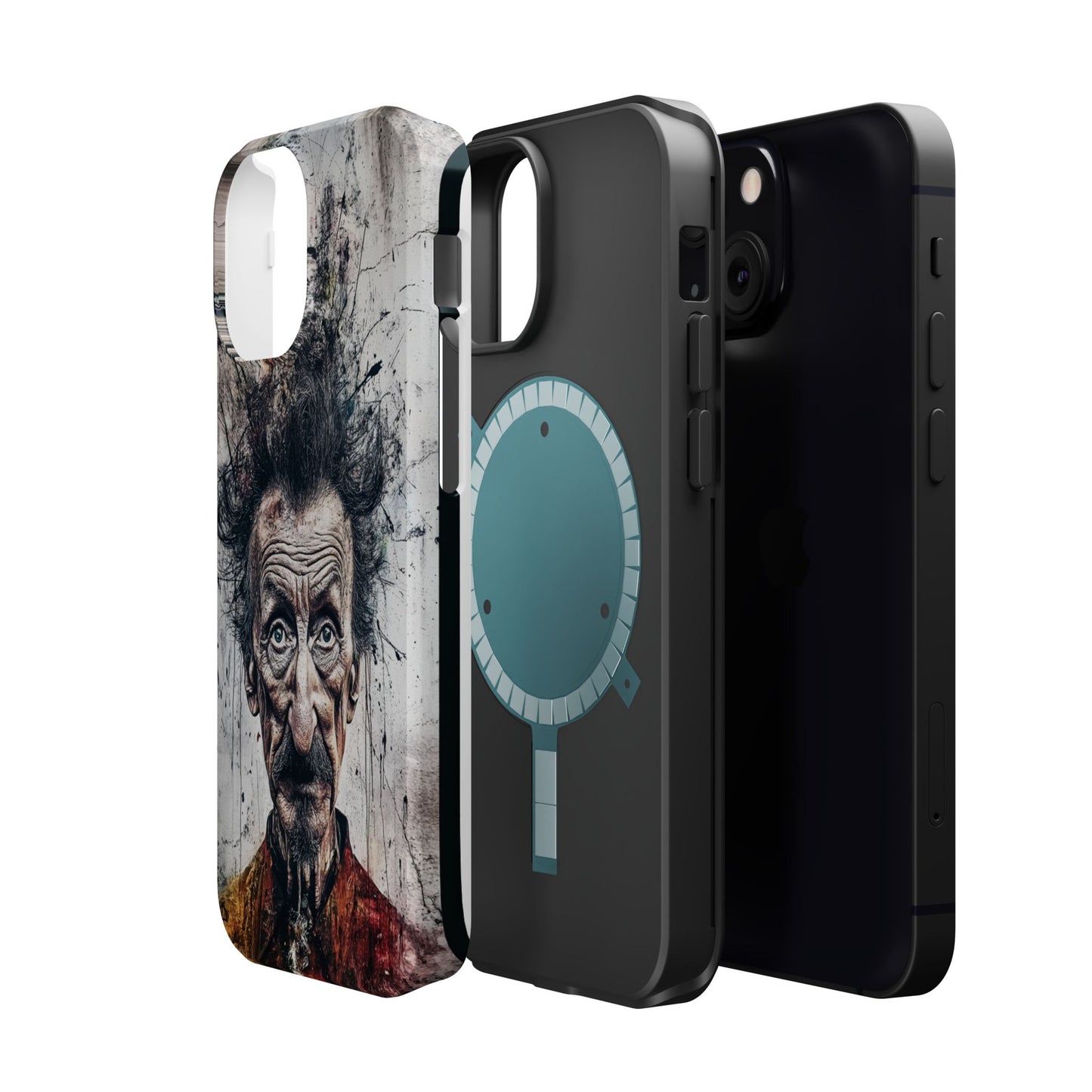 Luxurious Magnetic Wireless Charging Tough iPhone Case - "Demonic Dali" by Moxie-Jay