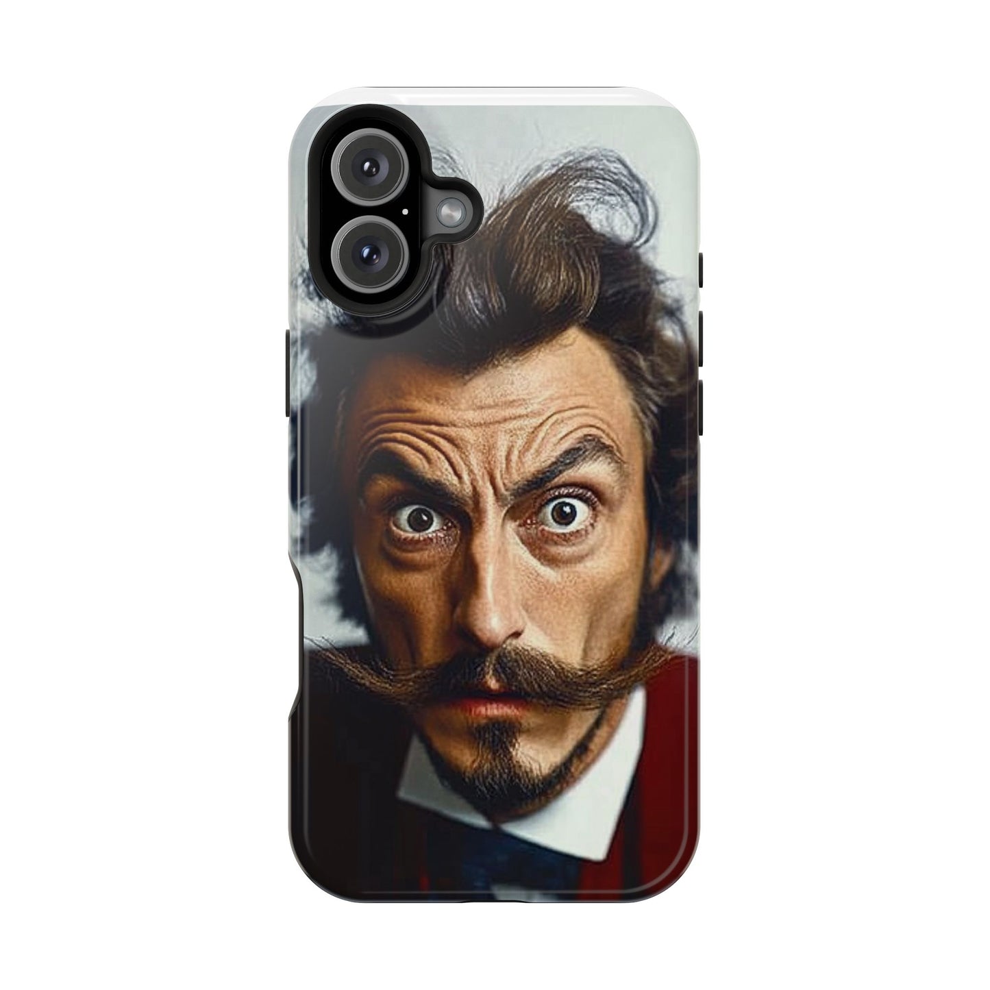 Luxurious Magnetic Wireless Charging Tough iPhone Case - “Close-Up Salvador Dali” by Moxie-Jay