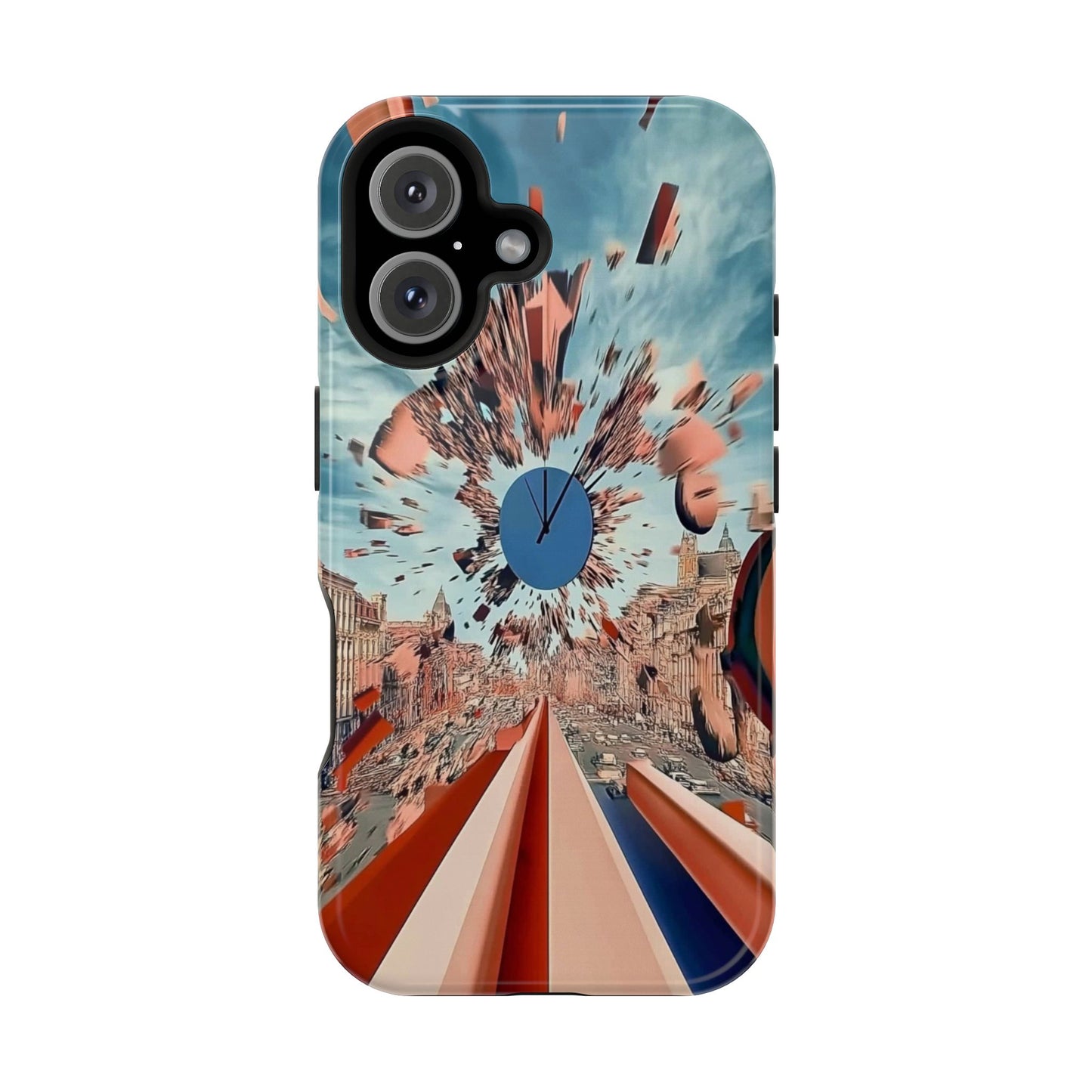 Phone Case with 'World at 10000 MPH' Art by Moxie Jay