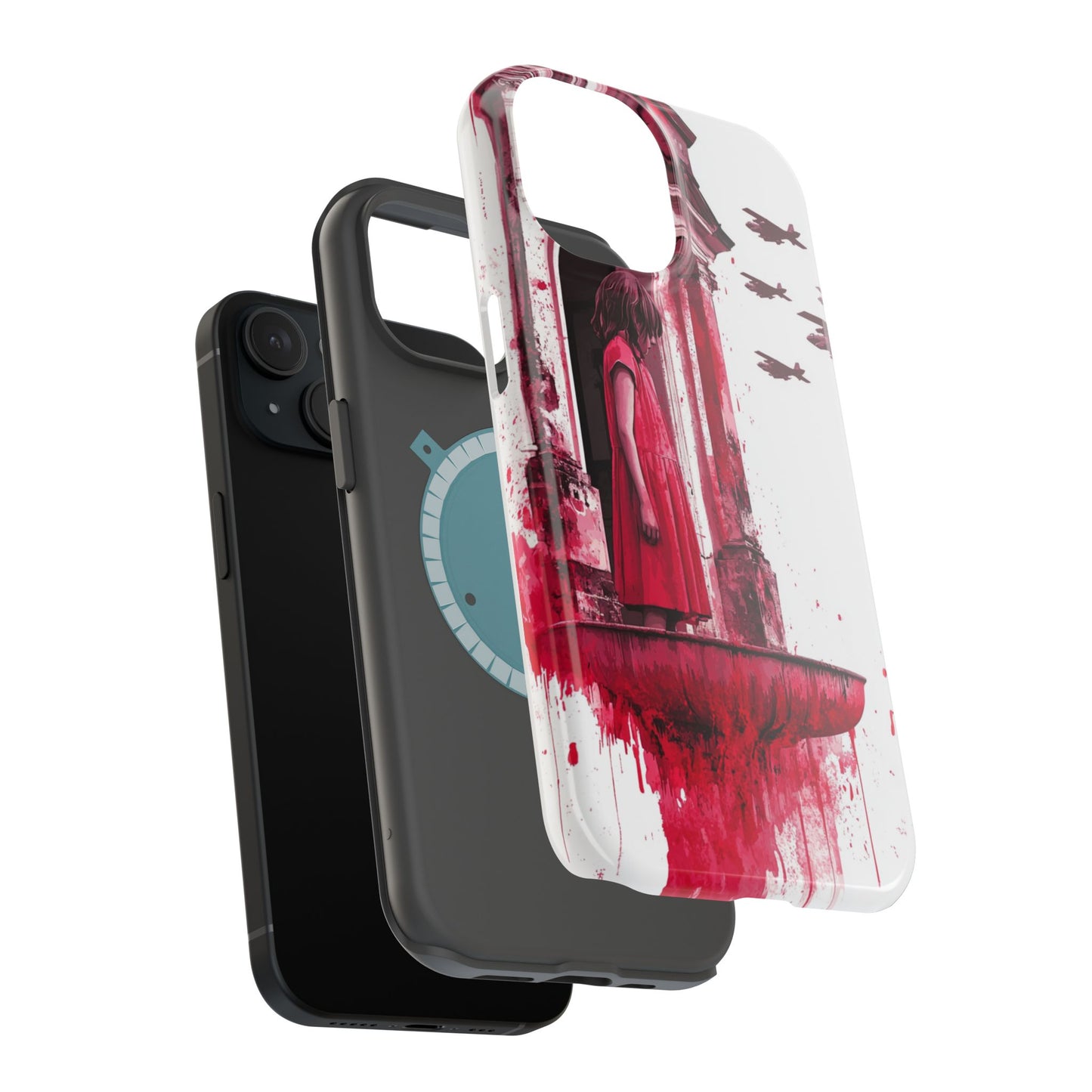Luxurious MagSafe® Compatible iPhone Case - "Resilience in Ruins" by Moxie-Jay
