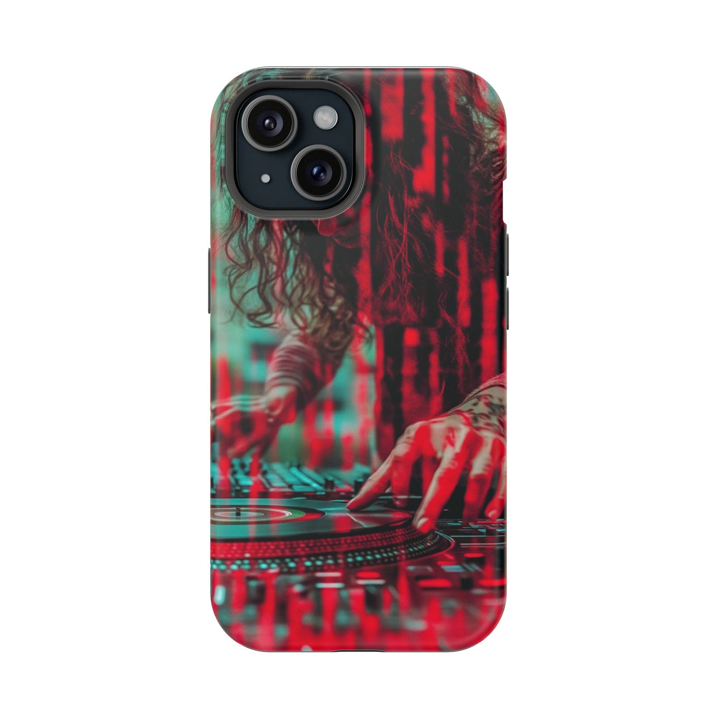 "Vinyl Virtuoso" Luxury Magnetic Wireless Charging iPhone Case by Moxie Jay
