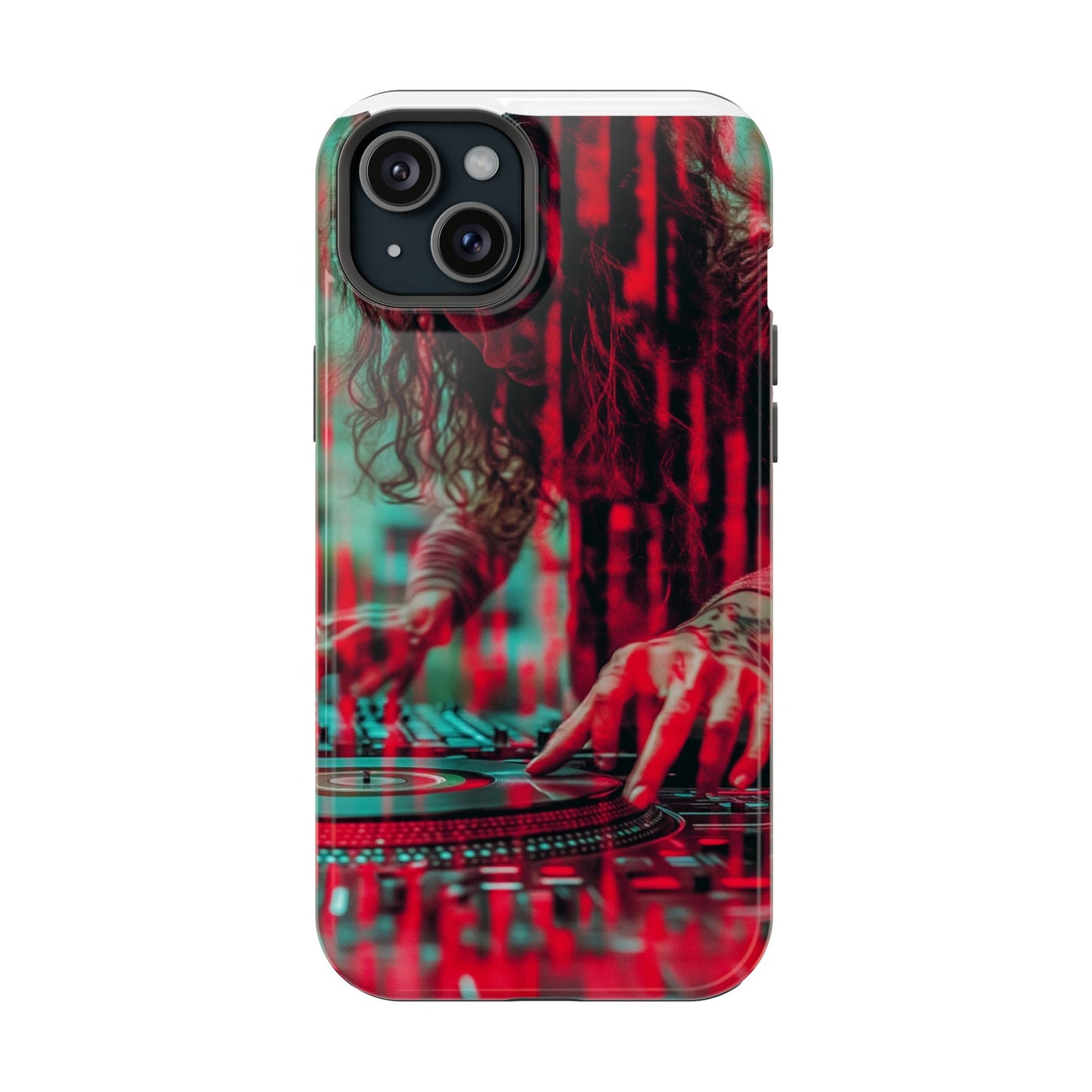 "Vinyl Virtuoso" Luxury Magnetic Wireless Charging iPhone Case by Moxie Jay