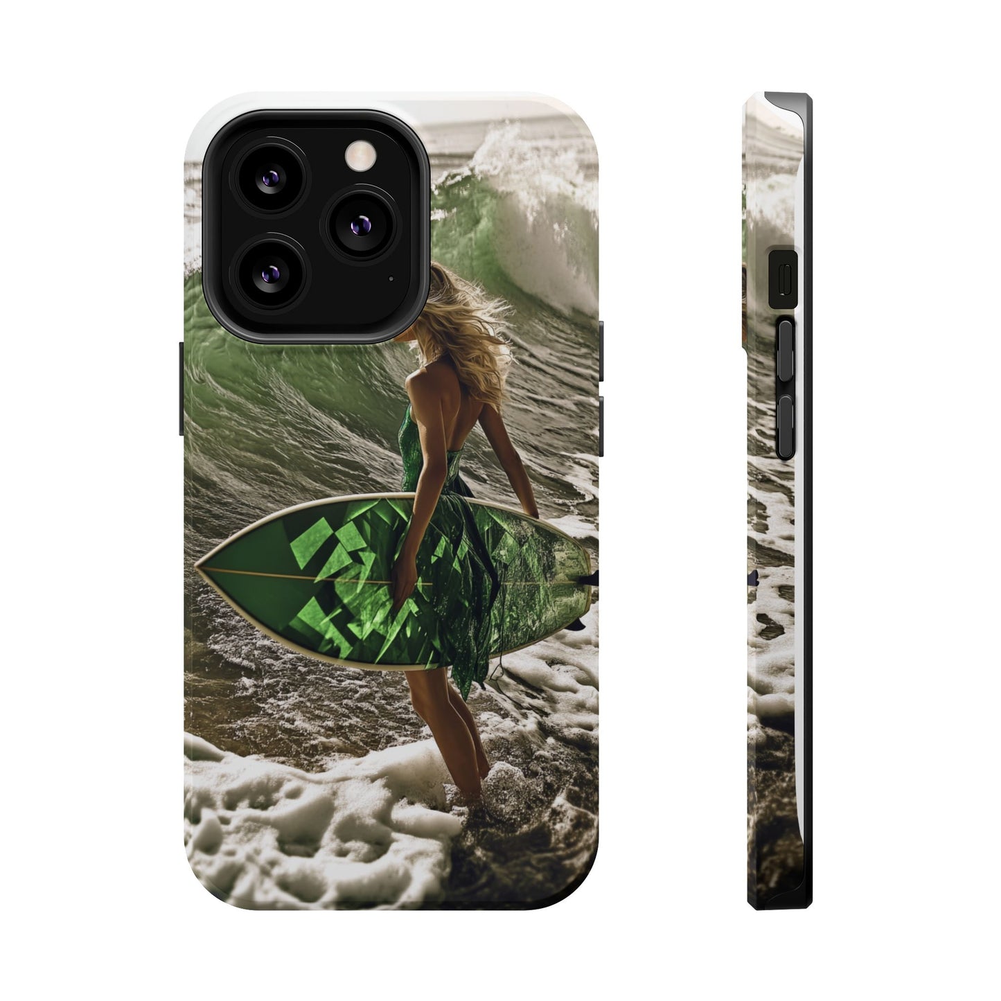 Surf's Up Chic" Luxury Magnetic Wireless Charging iPhone Case by Moxie Jay