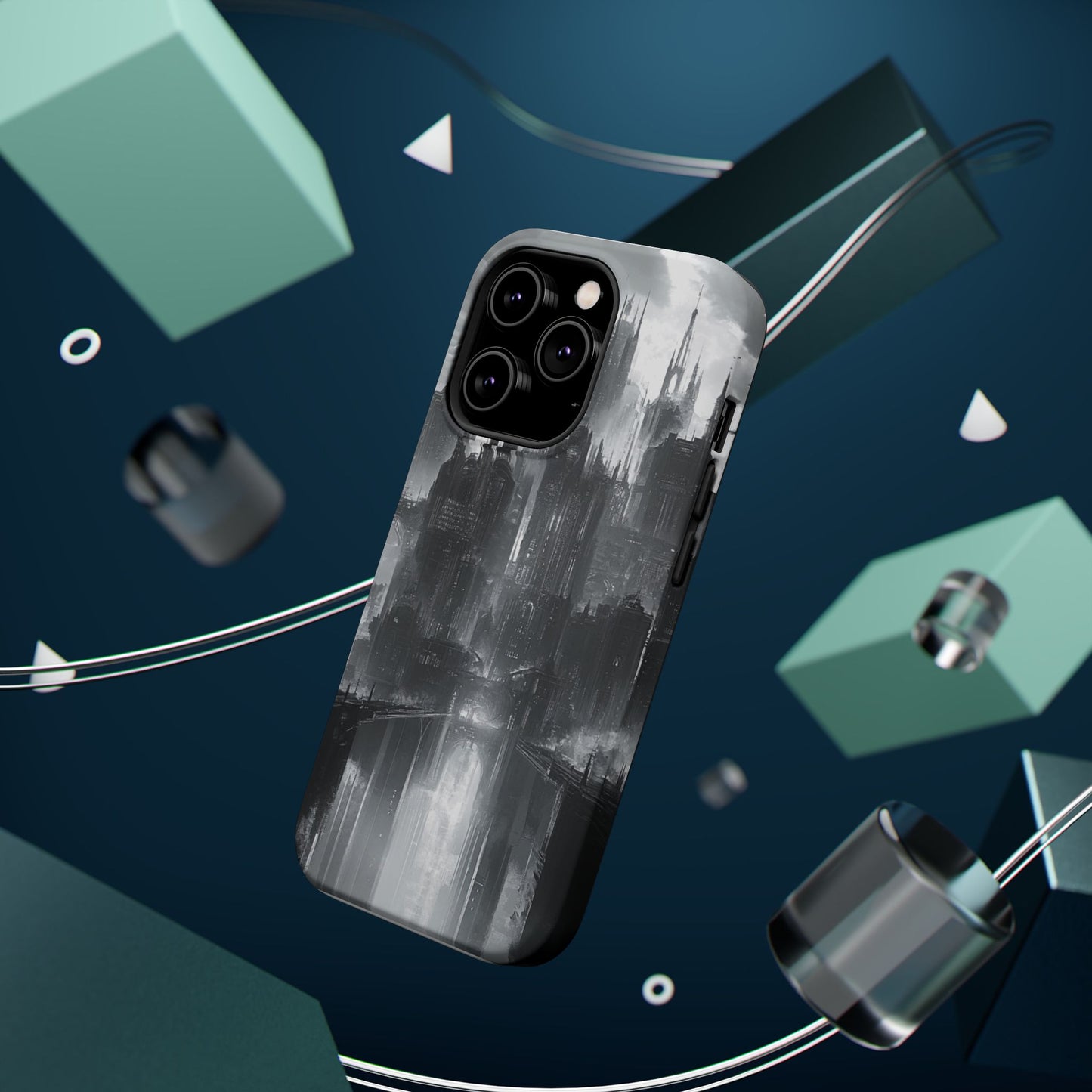 iPhone Magnetic Tough Case - Futuristic Gotham Design by Moxie Jay