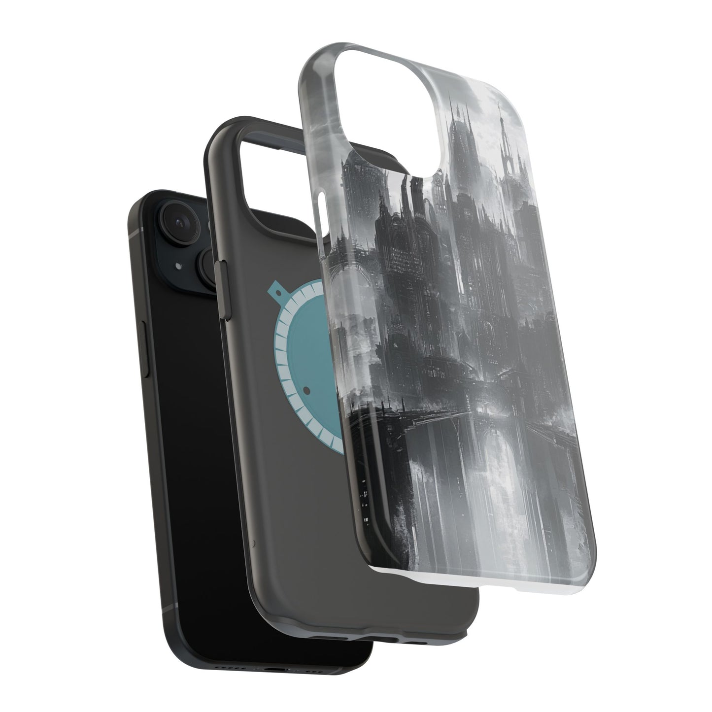 iPhone Magnetic Tough Case - Futuristic Gotham Design by Moxie Jay