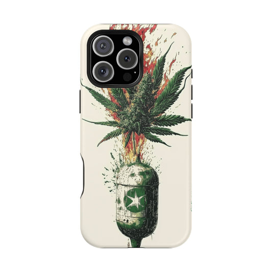 Peace Bomb" Luxury Magnetic Wireless Charging iPhone Case by Moxie Jay