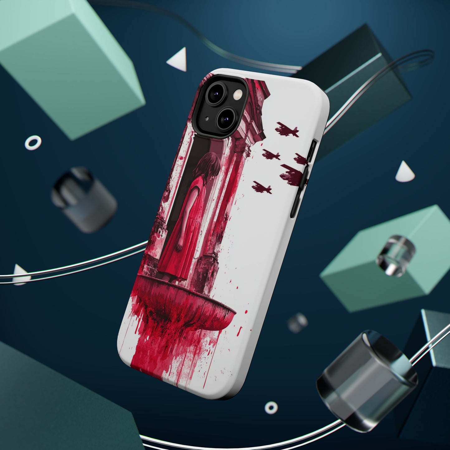 Luxurious MagSafe® Compatible iPhone Case - "Resilience in Ruins" by Moxie-Jay