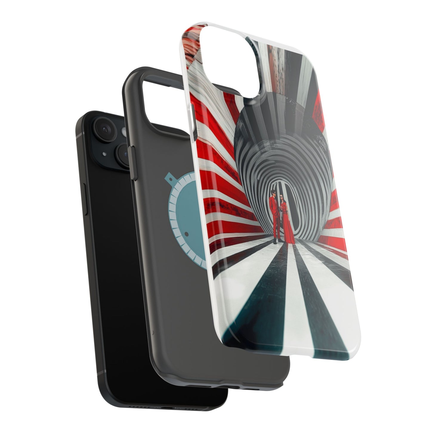Cosmic Vortex" Luxury Magnetic Wireless Charging iPhone Case by Moxie Jay