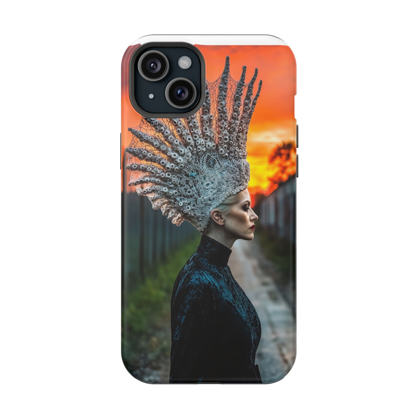 Sunset Goddess" Magnetic Wireless Charging iPhone Case by Moxie Jay