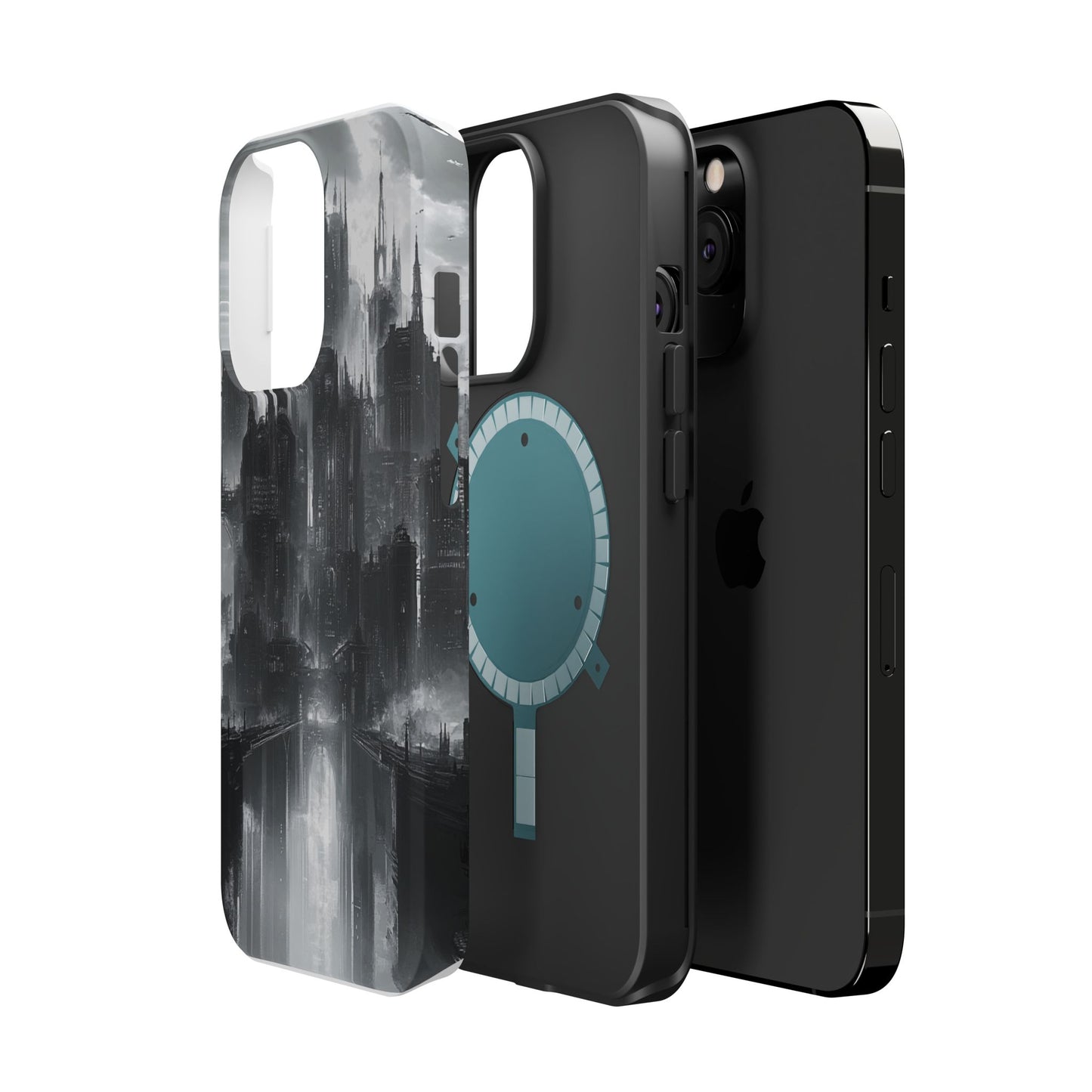 iPhone Magnetic Tough Case - Futuristic Gotham Design by Moxie Jay