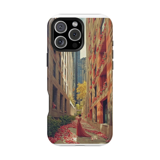 Phone Case Wireless Charging Pink Dress Woman Art