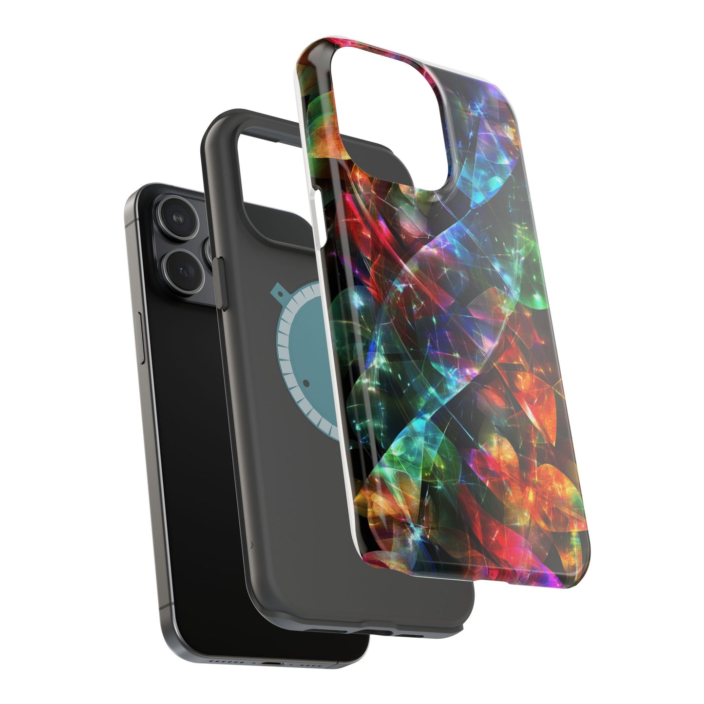 iPhone Case with Neon Colors Art by Moxie-Jay
