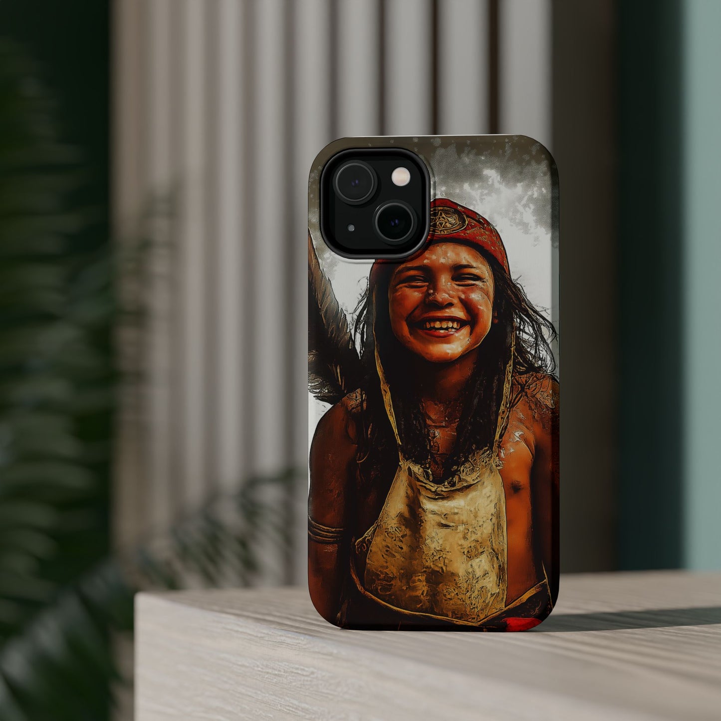 Luxurious Magnetic Wireless Charging Tough iPhone Case - Native Heritage Art by Moxie-Jay