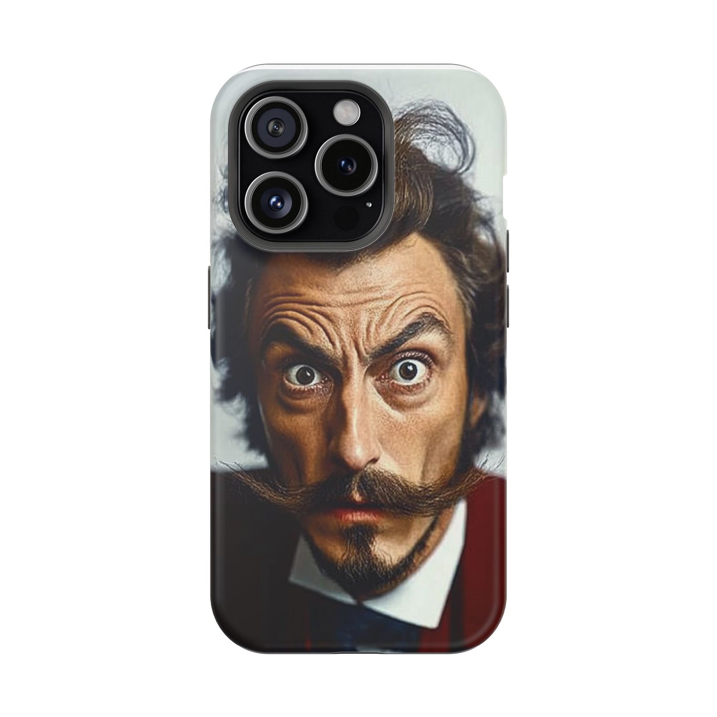 Luxurious Magnetic Wireless Charging Tough iPhone Case - “Close-Up Salvador Dali” by Moxie-Jay