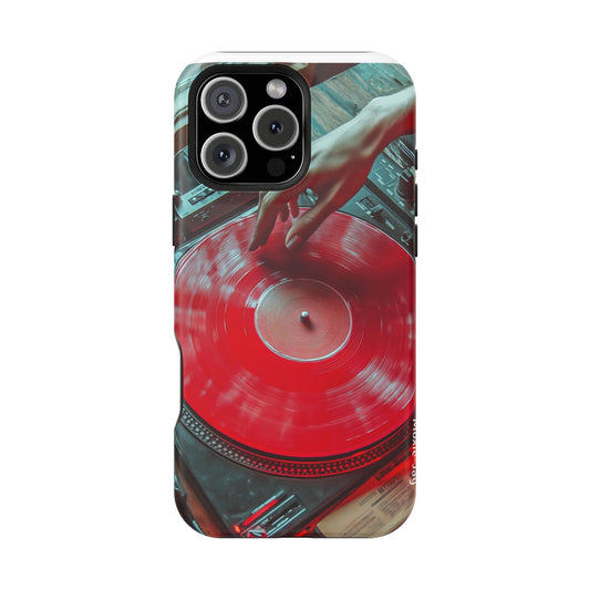 Wireless iPhone Case - Red Record Scratch Art