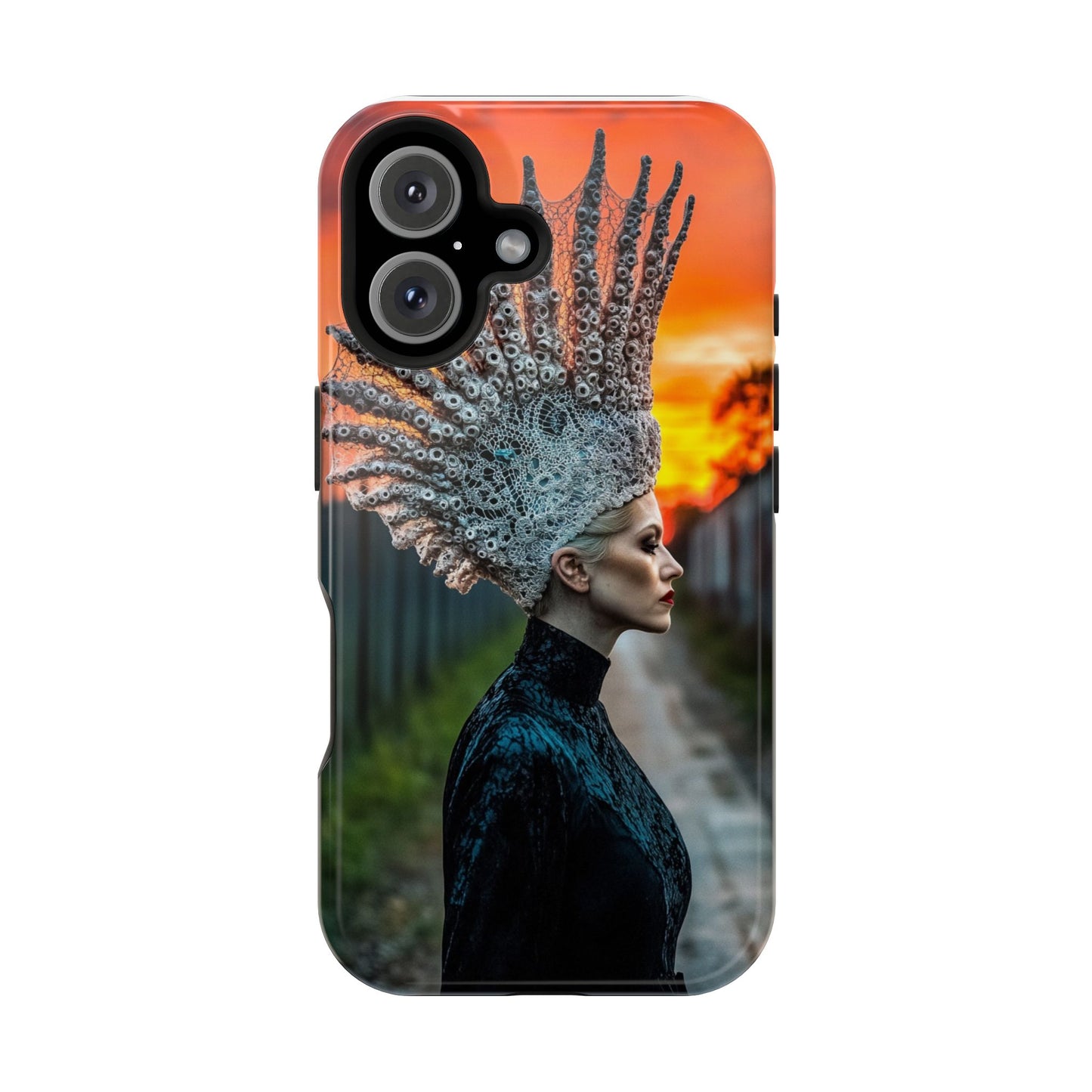 Sunset Goddess" Magnetic Wireless Charging iPhone Case by Moxie Jay