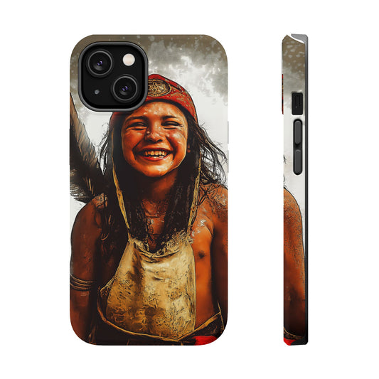 Luxurious Magnetic Wireless Charging Tough iPhone Case - Native Heritage Art by Moxie-Jay