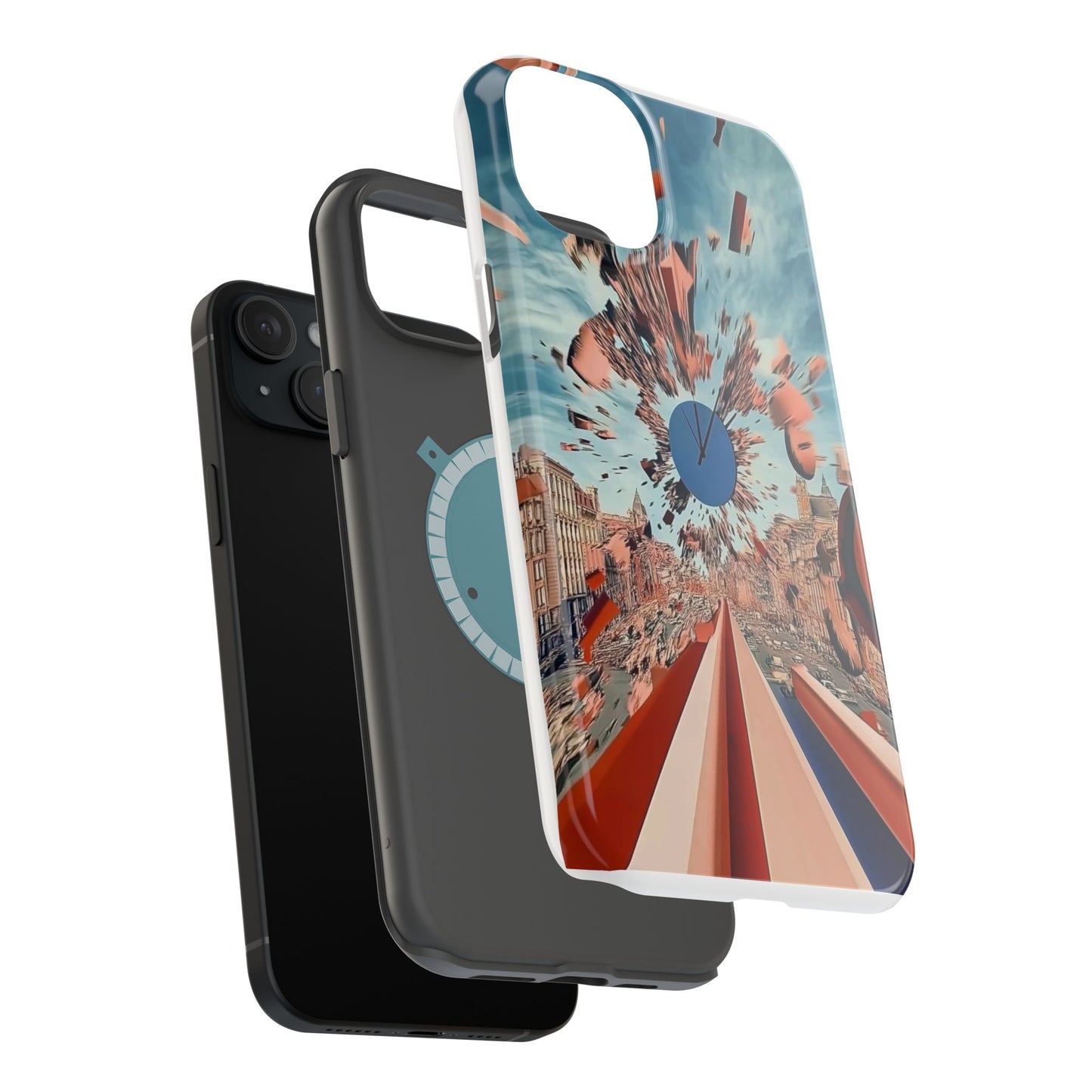 Phone Case with 'World at 10000 MPH' Art by Moxie Jay